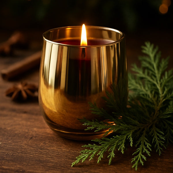 Christmas Edition Gold Bulb Candle