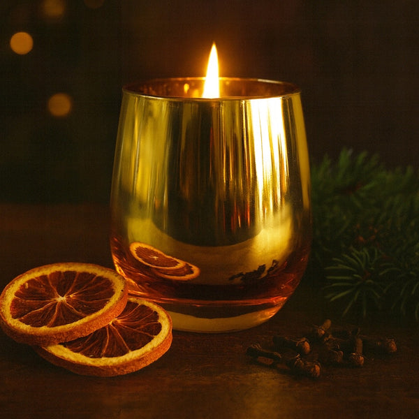Christmas Edition Gold Bulb Candle